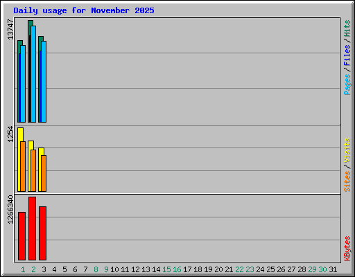 Daily usage for November 2025