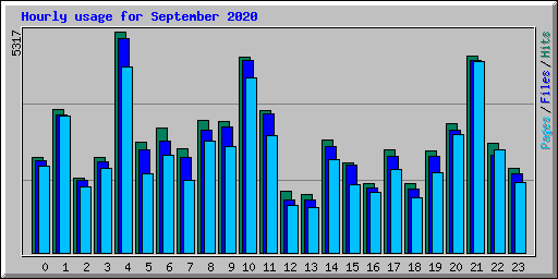 Hourly usage for September 2020