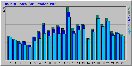 Hourly usage for October 2020