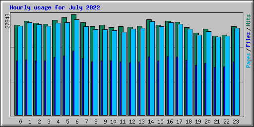 Hourly usage for July 2022