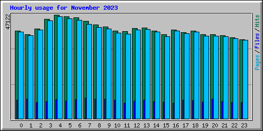 Hourly usage for November 2023