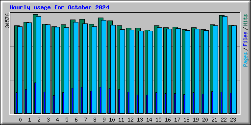 Hourly usage for October 2024