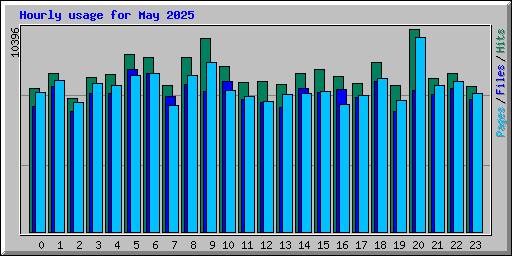 Hourly usage for May 2025