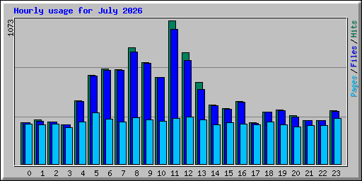 Hourly usage for July 2026